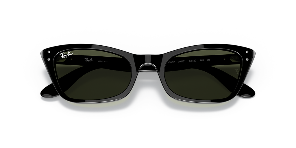 Lentes De Sol Rb Lady Burbank Rb2299 Negro Brilloso Verde G15