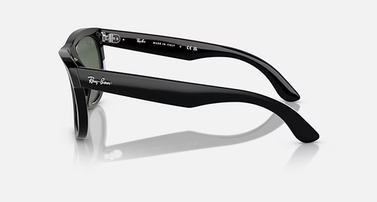 Lentes De Sol Rb Wayfarer Reverse Rb0502s Negro Brilloso Verde