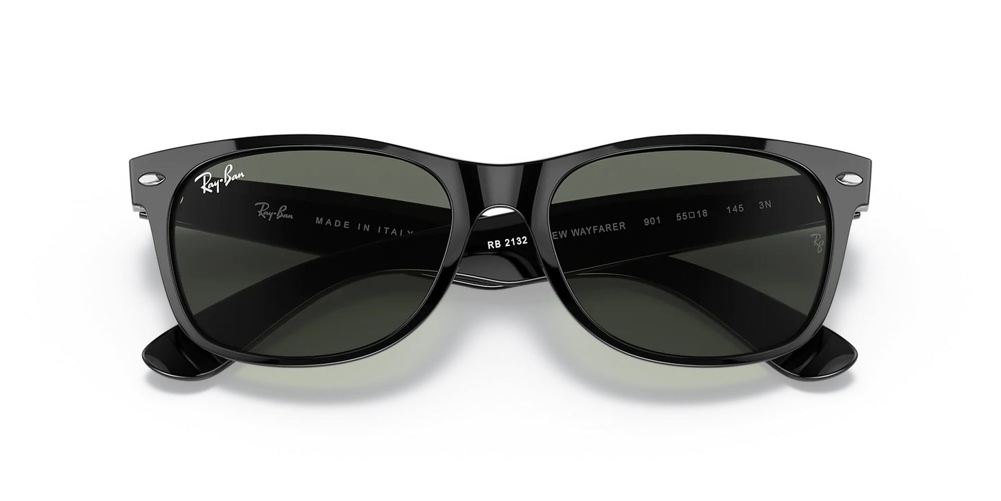 Lentes De Sol Rb New Wayfare Rb2132n Negro Brilloso Verde G15