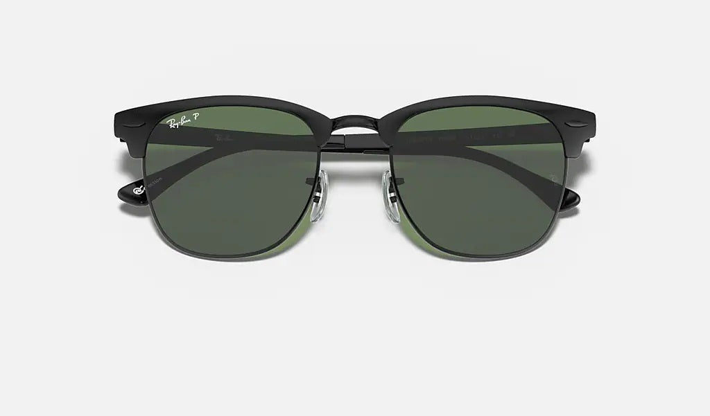 Lentes De Sol Rb Club Metal Rb3716n Negro Verde Polarizado