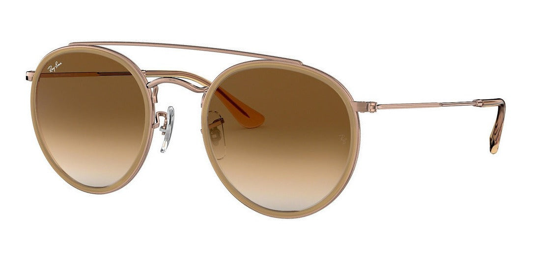 Lentes De Sol Rb Double Bridge Rb3647n Bronce Café Degradado