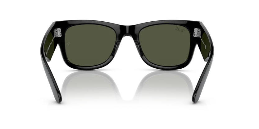 Lentes De Sol Rb Mega Wayfarer Rb0840s Negro Brilloso Verde G15