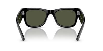 Lentes De Sol Rb Mega Wayfarer Rb0840s Negro Brilloso Verde G15
