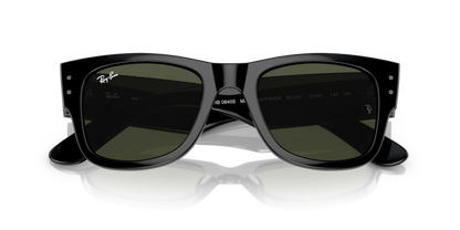 Lentes De Sol Rb Mega Wayfarer Rb0840s Negro Brilloso Verde G15