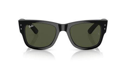 Lentes De Sol Rb Mega Wayfarer Rb0840s Negro Brilloso Verde G15