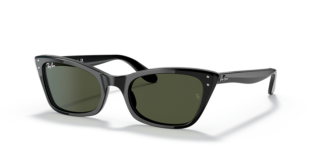 Lentes De Sol Rb Lady Burbank Rb2299 Negro Brilloso Verde G15