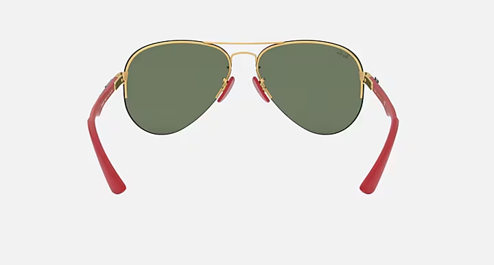 Lentes De Sol Rb Aviador Rb3460m Scuderia Ferrari Dorado Verde