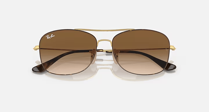 Lentes De Sol Rb3799n Dorado Café Degradado