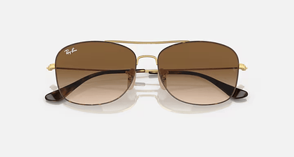 Lentes De Sol Rb3799n Dorado Café Degradado