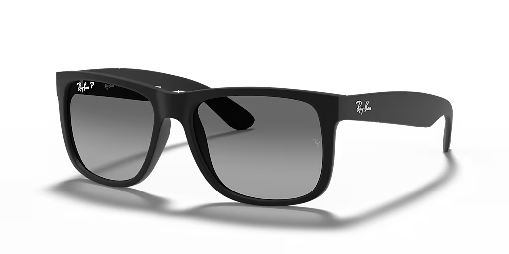 Lentes De Sol Rb Justin Rb4165n Negro Mate-Gris Polarizado