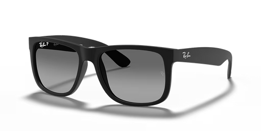 Lentes De Sol Rb Justin Rb4165n Negro Mate-Gris Polarizado