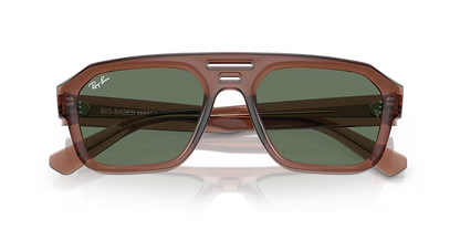 Lentes De Sol Rb Corrigan Bio Based Rb4397 Café Verde Obscuro