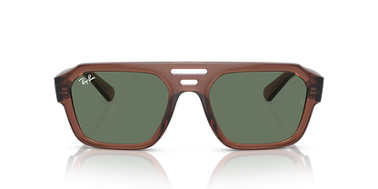 Lentes De Sol Rb Corrigan Bio Based Rb4397 Café Verde Obscuro