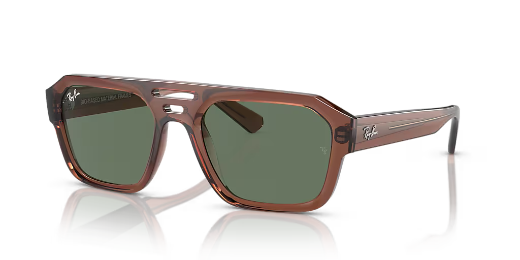 Lentes De Sol Rb Corrigan Bio Based Rb4397 Café Verde Obscuro