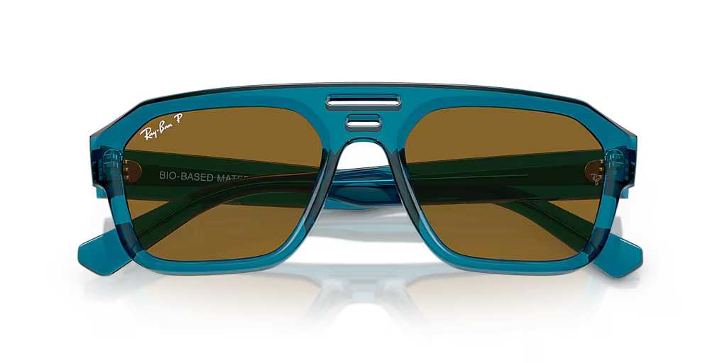 Lentes De Sol Rb Corrigan Bio Based Rb4397 Azul Café Obscuro