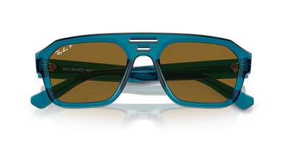 Lentes De Sol Rb Corrigan Bio Based Rb4397 Azul Café Obscuro