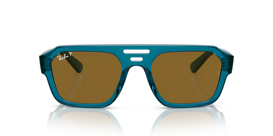 Lentes De Sol Rb Corrigan Bio Based Rb4397 Azul Café Obscuro