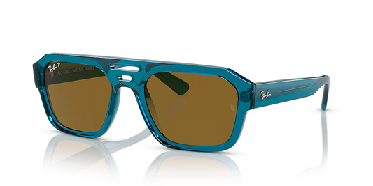 Lentes De Sol Rb Corrigan Bio Based Rb4397 Azul Café Obscuro