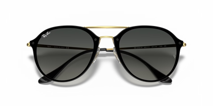 Lentes De Sol Rb Blaze Double Bridge Rb4292n Dorado Gris Degradado