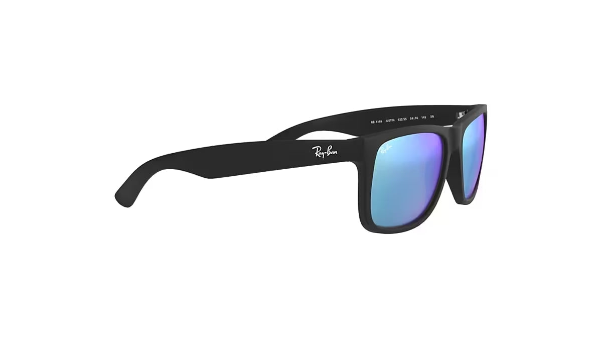 Lentes De Sol Rb Justin Rb4165n (Negro Mate-Azul Espejo)