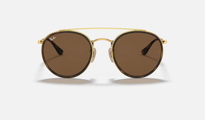 Lentes De Sol Rb Double Bridge Rb3647n Dorado Café