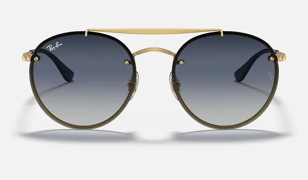 Lentes De Sol Rb Double Bridge Blaze Rb3614 Dorado-Azul Degradado