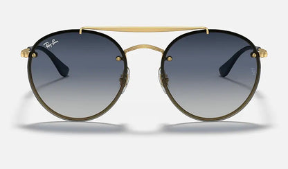 Lentes De Sol Rb Double Bridge Blaze Rb3614 Dorado-Azul Degradado