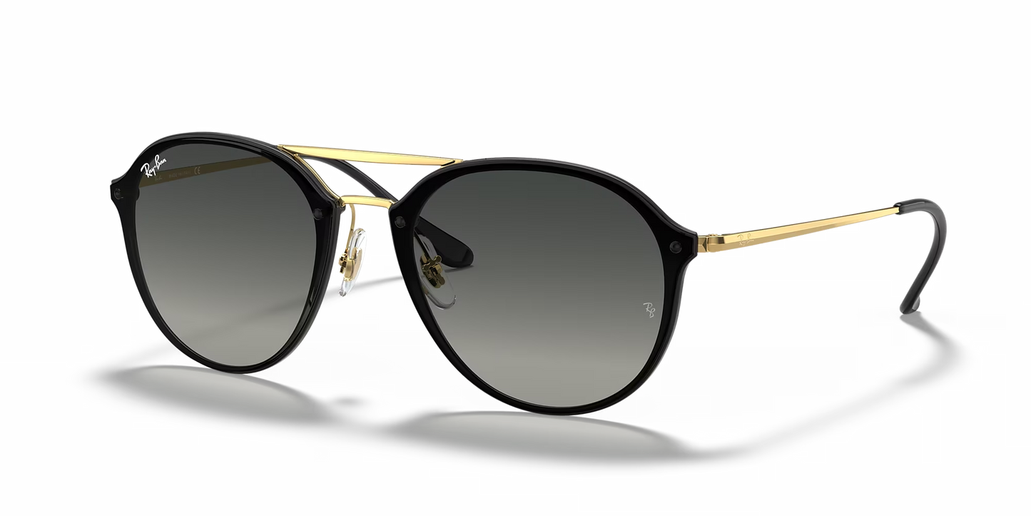 Lentes De Sol Rb Blaze Double Bridge Rb4292n Dorado Gris Degradado