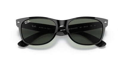 Lentes De Sol Rb New Wayfare Rb2132n Negro Brilloso Verde G15