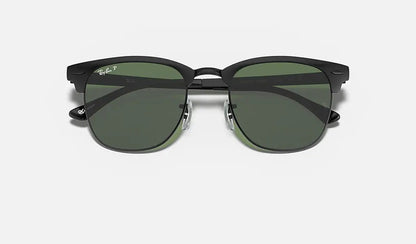 Lentes De Sol Rb Club Metal Rb3716n Negro Verde Polarizado