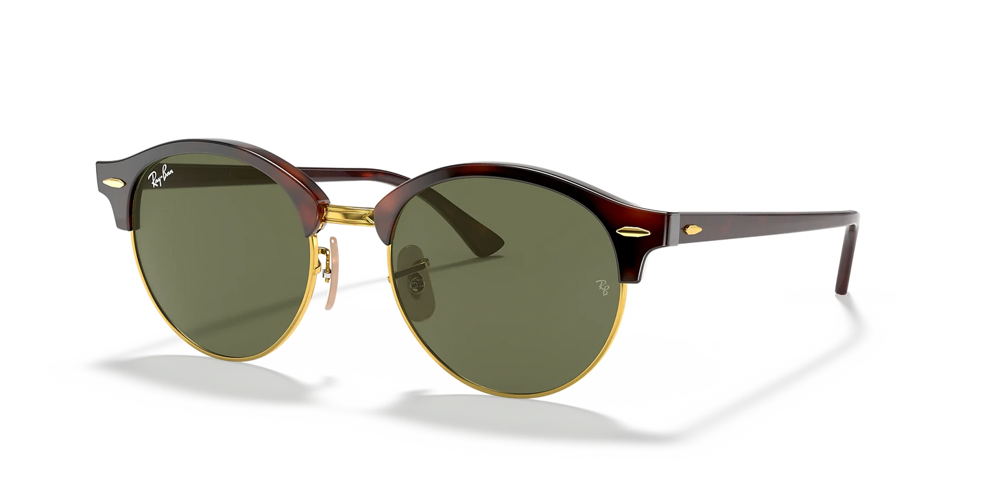 Lentes De Sol Rb Clubround Rb4246n Carey Dorado Verde G15