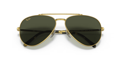 Lentes De Sol Rb Piloto New Aviado Rb3625 Dorado Verde