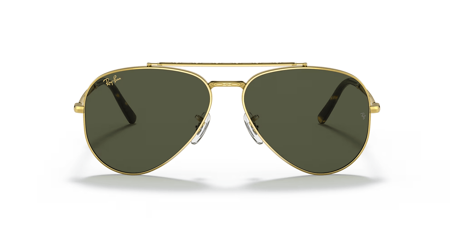 Lentes De Sol Rb Piloto New Aviado Rb3625 Dorado Verde