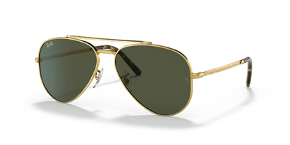 Lentes De Sol Rb Piloto New Aviado Rb3625 Dorado Verde