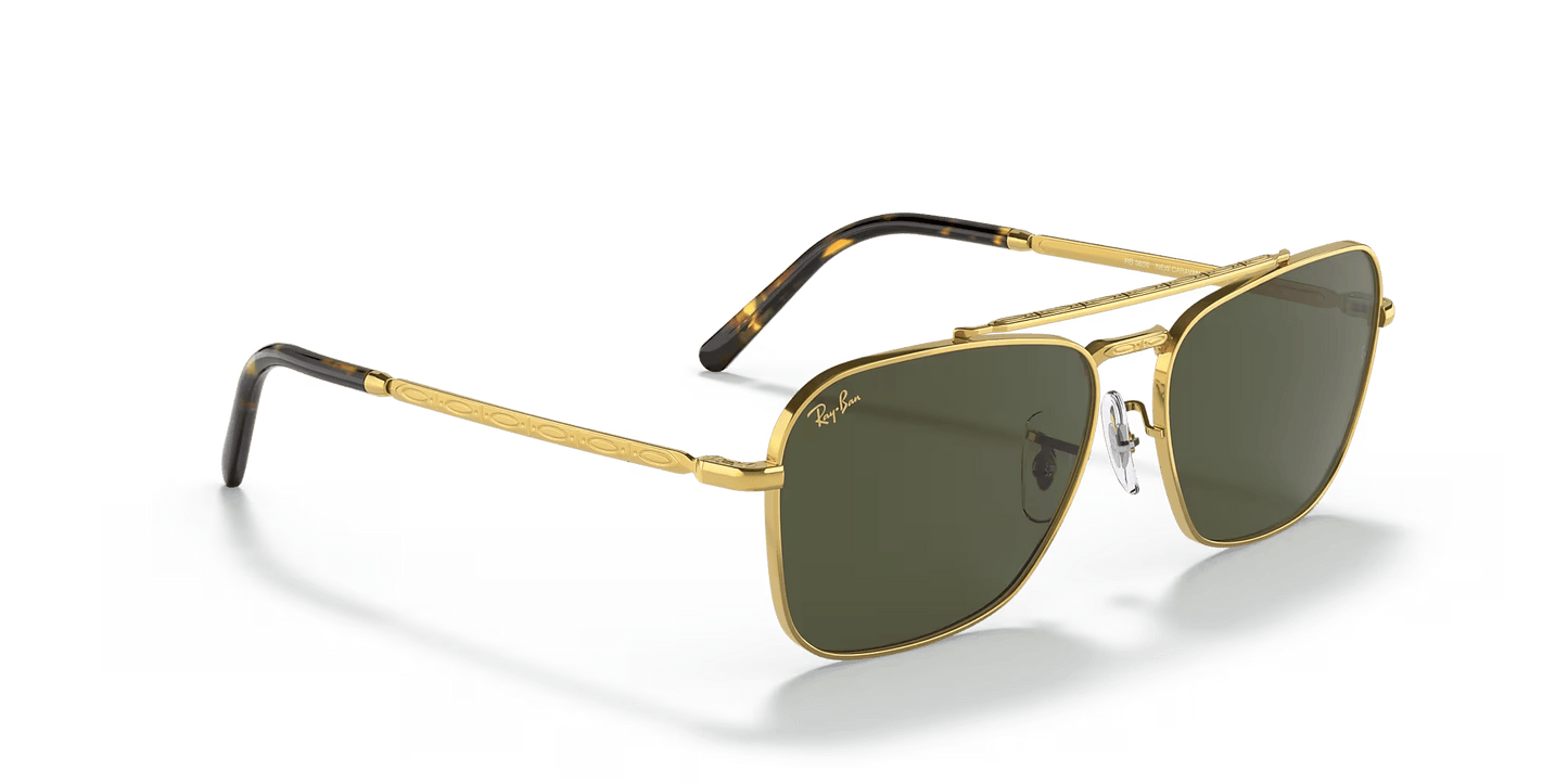 Lentes De Sol Rb Piloto New Caravan Rb3636 Dorado Verde