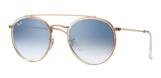 Lentes De Sol Rb Double Bridge Rb3647n Bronce Azul Degradado