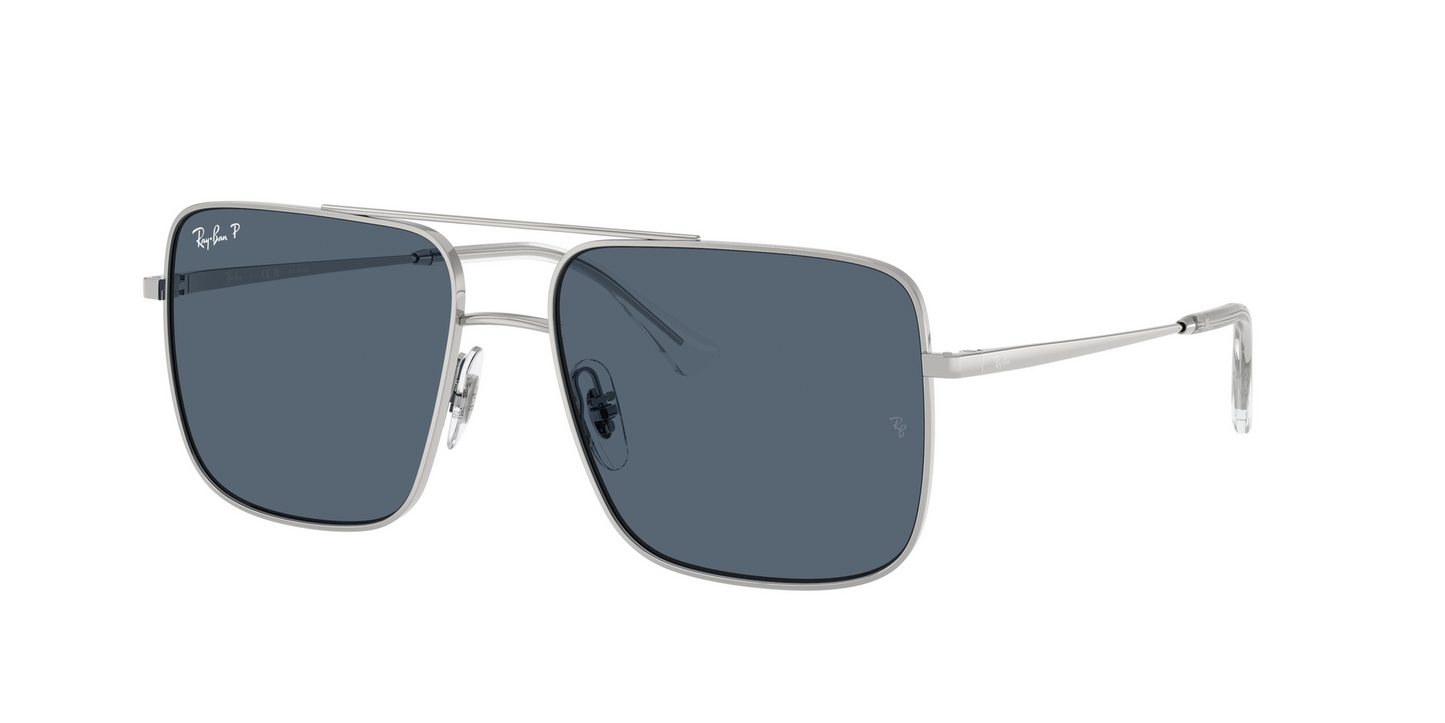 Lentes De Sol Rb3758 Ari Bio-Based Plateado Azul